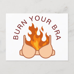 Carte Postale Brûlez votre barre Citation des droits des femmes