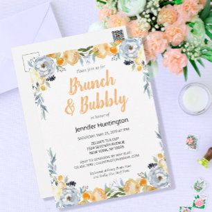 Carte Postale Brunch & Bubbly Enterrement de Vie de Jeune Fille 
