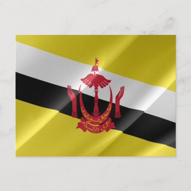 Carte Postale Brunei - Flag Waving - (Devant)
