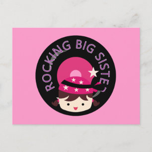 Carte Postale Brunette Rocking Big Sister