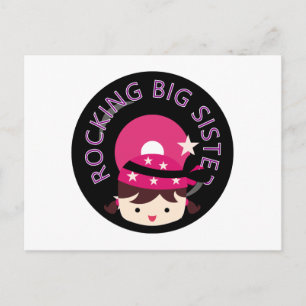 Carte Postale Brunette Rocking Big Sister