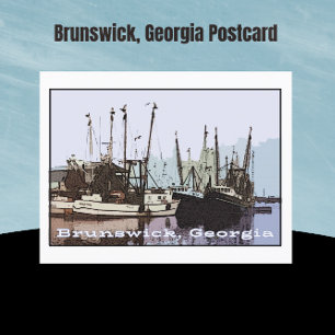 Carte Postale Brunswick, Georgia Coast Shrimp Boats