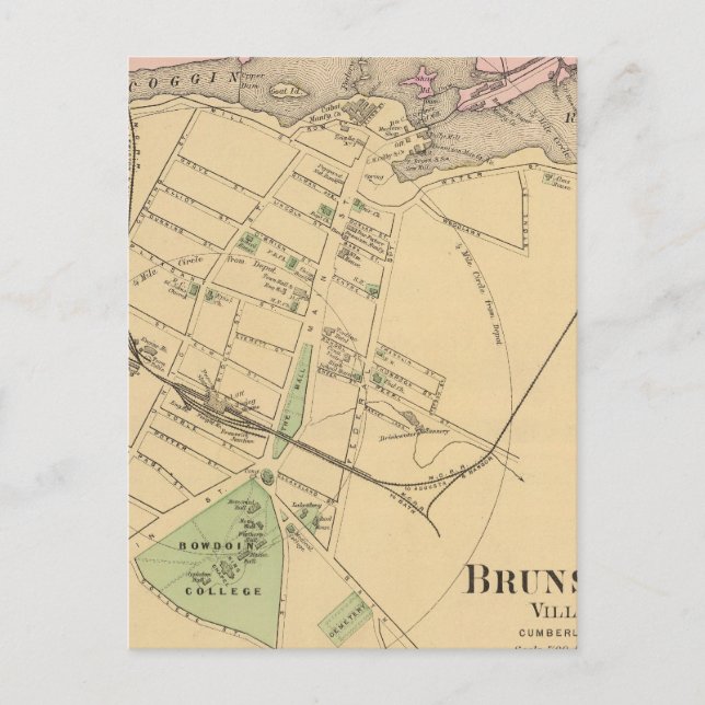 Carte Postale Brunswick, Topsham (Devant)