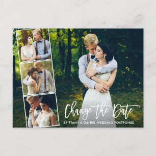 Carte Postale Brush Script 4 Photo Modifier La Date