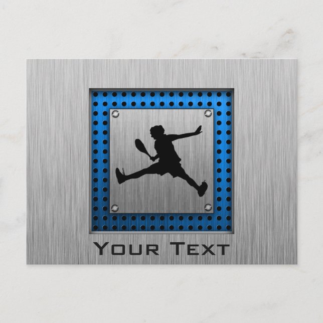 Carte Postale Brushed aluminum look tennis (Devant)