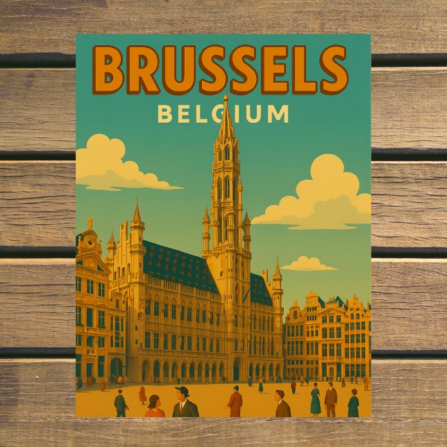 Carte Postale Brussels, Belgium Historic Gothic Travel (Brussels, Belgium Historic Gothic Travel Postcard
)