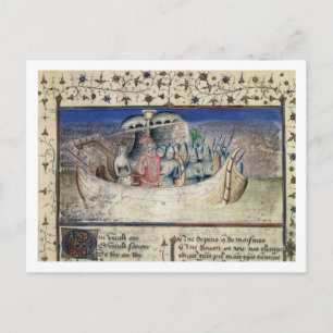 Carte Postale Brutus le cheval de Troie vole pour la Grande-Bret