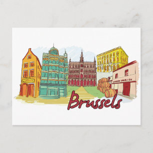 Carte Postale Bruxelles, Belgique Célèbre Ville