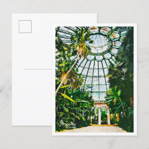 Carte Postale Bruxelles Belgique Paint Paint Ville Paysage