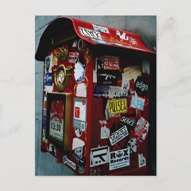 Carte Postale Bruxelles : Boîte à cocher ou boîte aux lettres ? (Devant)