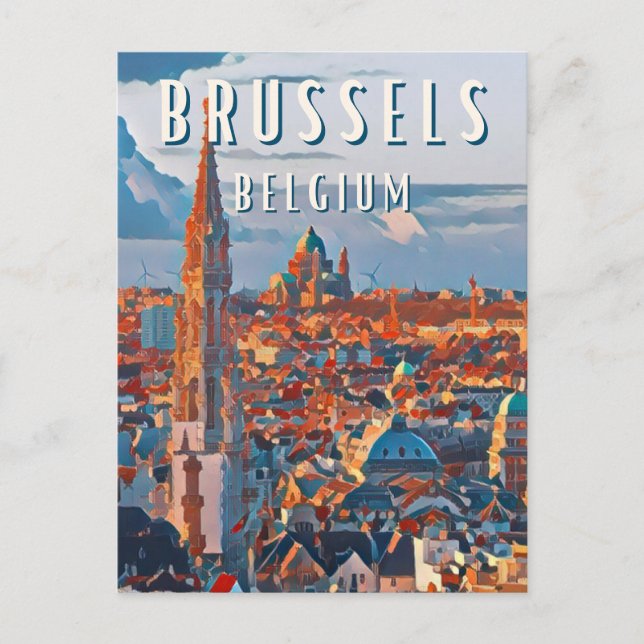 Carte Postale Bruxelles, la capitale de la Belgique et d'Europe (Devant)