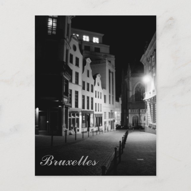 Carte Postale Bruxelles par nuit (Devant)