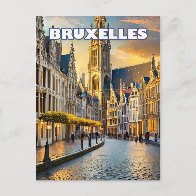 Carte Postale Bruxelles, ville de contrastes et de charmes (Devant)