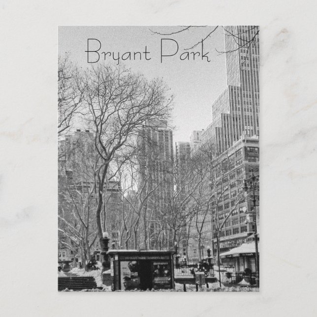 Carte Postale Bryant Park (Devant)