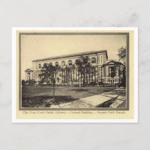 Carte Postale Bryant Park, Manhattan NY, Facade Retro Inspiré