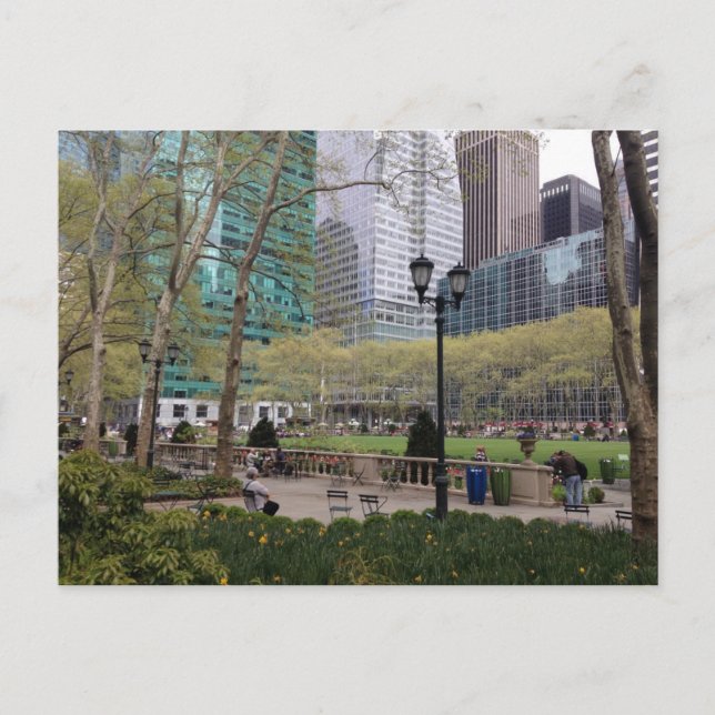 Carte Postale Bryant Park New York City Manhattan Springtime (Devant)