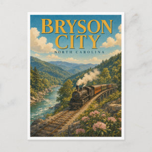 Carte Postale Bryson City Caroline du Nord Steam Railroad GeoSag