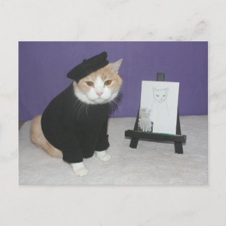 Carte Postale Bubba, Chat d'artiste