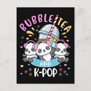 Carte Postale Bubble Tea K-Pop Cadeaux filles Boba Tea Cadeau Co