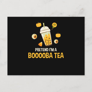 Carte Postale Buble Tea Kawaii Halloween
