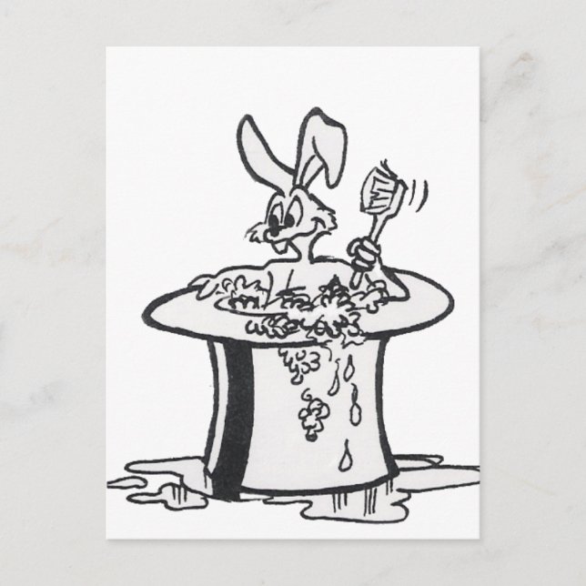 Carte Postale Bubling Bunny Coloriage Plate (Devant)