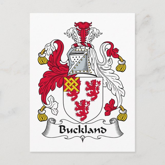 Carte Postale Buckland Family Crest (Devant)