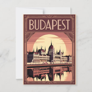 Carte Postale Budapest Art déco vintage