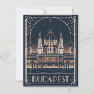 Carte Postale Budapest Art déco vintage
