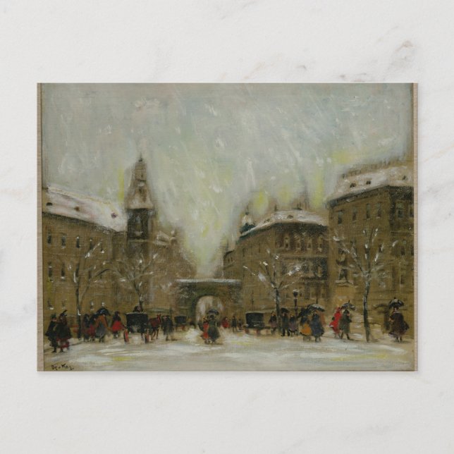 Carte Postale Budapest dans la neige (Devant)