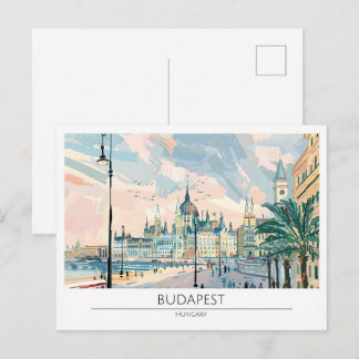 Carte Postale Budapest Hongrie Art Vintage Voyage