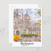 Budapest Hongrie Art Voyage aquarelle Sketch