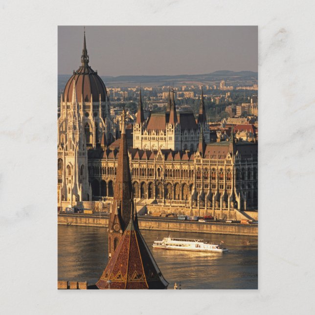 Carte Postale Budapest, Hongrie, Danube, Parlement (Devant)