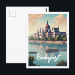 Carte Postale Budapest Hongrie Lieu de voyage célèbre<br><div class="desc">Budapest Hongrie Vintage Lieu de voyage célèbre</div>