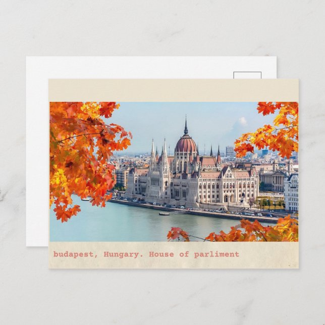 Carte Postale budapest hongrie maison vintage du parlement (Devant / Derrière)