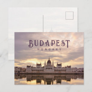 Carte Postale Budapest Hongrie parlement paysage photo de voyage