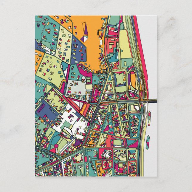 Carte Postale Budapest, Hongrie | Plan de ville (Devant)