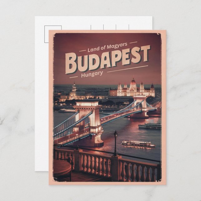 Carte Postale budapest hongrie vintage liberté (Devant / Derrière)