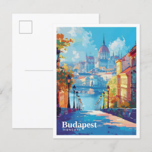 Carte Postale Budapest Hongrie Vintage voyage artistique