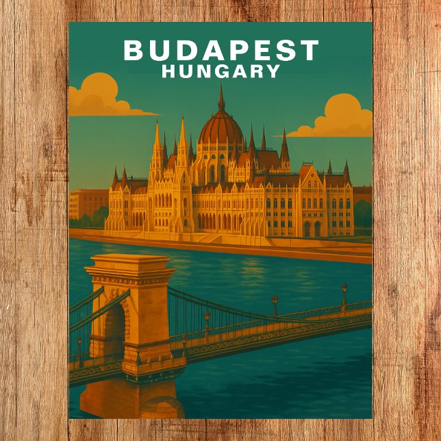 Carte Postale Budapest, Hungary Riverside Architecture Travel (Budapest, Hungary Riverside Architecture Travel Postcard)
