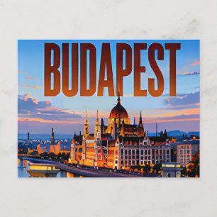 Carte Postale 🌉 Budapest Moderne Vue Ciel Style Urbain 🌉