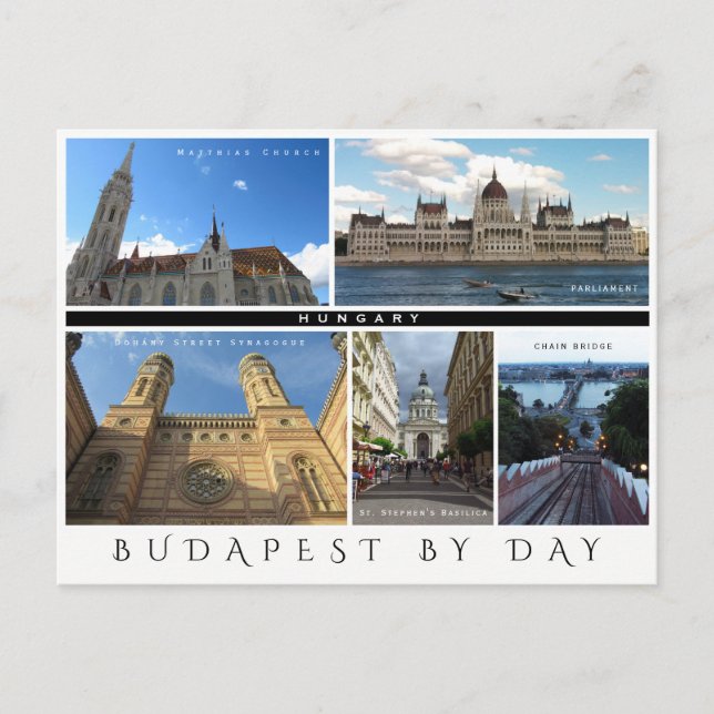 Carte Postale Budapest par jour (Devant)