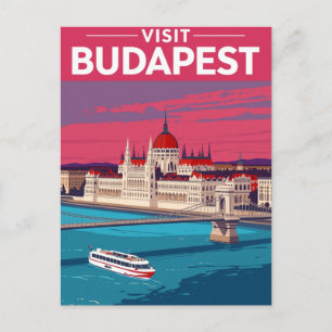 Carte Postale Budapest Parlement Voyage Rétro