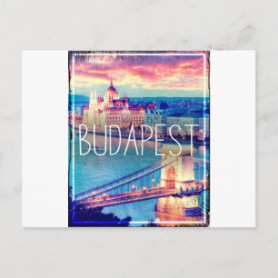 Carte Postale Budapest, poster vintage
