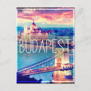 Carte Postale Budapest, poster vintage
