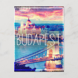 Carte Postale Budapest, poster vintage