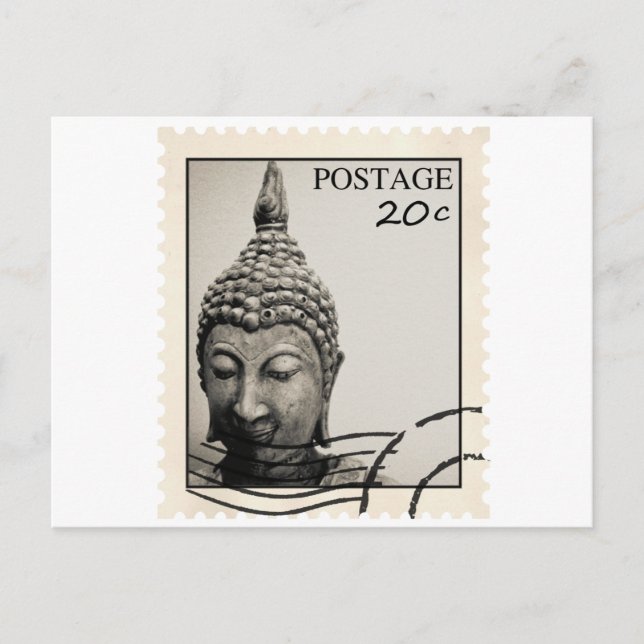 Carte Postale Buddha Postage Stamp Design (Devant)