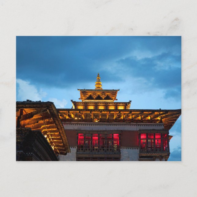 Carte Postale Buddhist Dzong Roof (Devant)