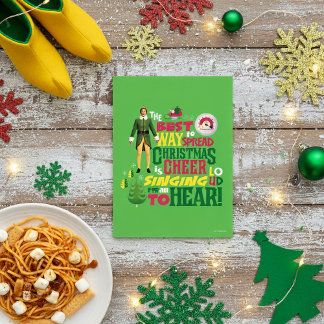 Carte Postale Buddy l'Elfe | Citation graphique de Noël
