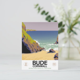 Carte Postale Bude cornwall Affiche de voyage en bord de mer