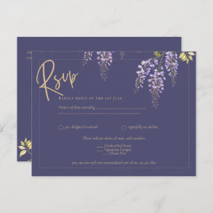 Carte Postale BUDGET All-In-1 Wisteria Dusty Purple Gold Mariage
